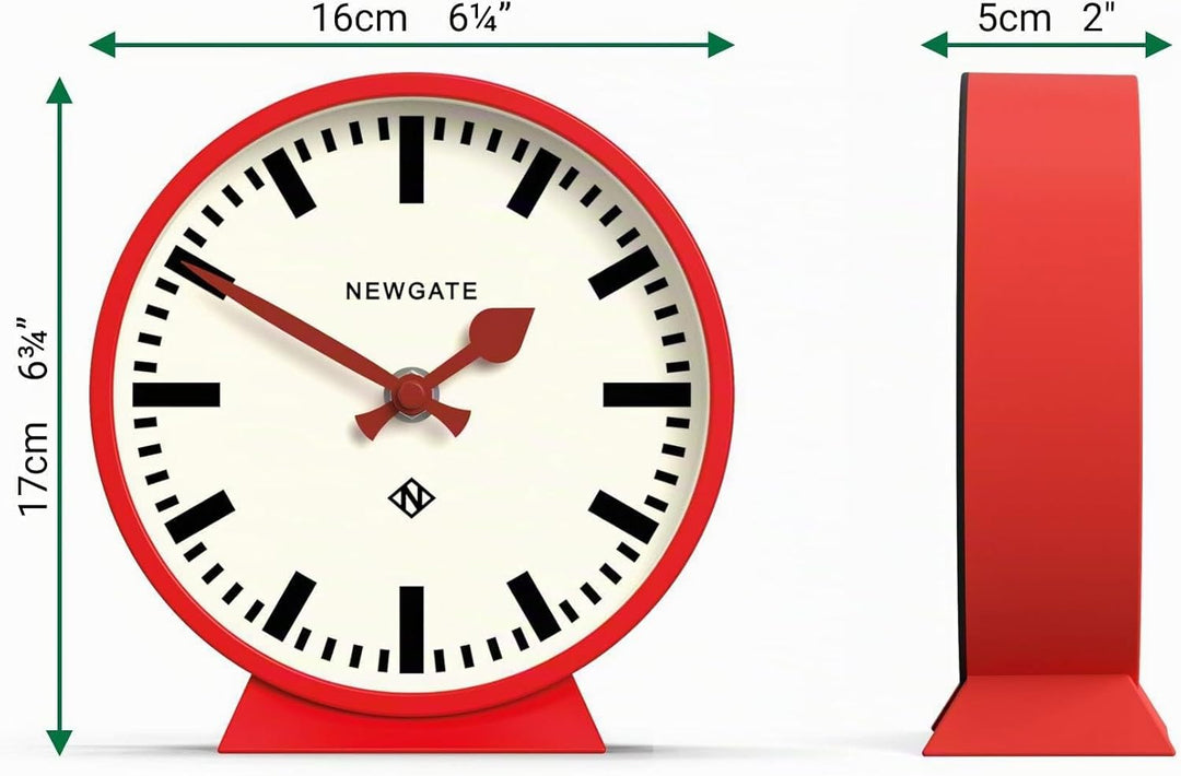 NEWGATE® M Kaminuhr für Kaminsims, geräuschlos, kein Ticken, moderne Kaminuhr, kleine Kaminuhr, Bahn