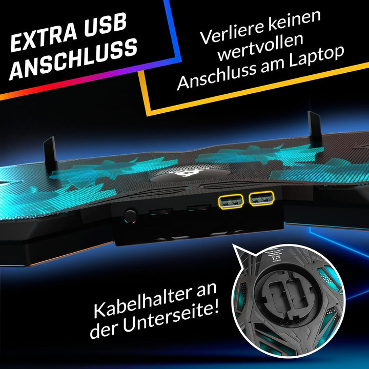 KLIM Wind Laptop Kühler - Mehr als 500 000 verkaufte Einheiten - NEU 2023 - Leistungsstark - Schnell