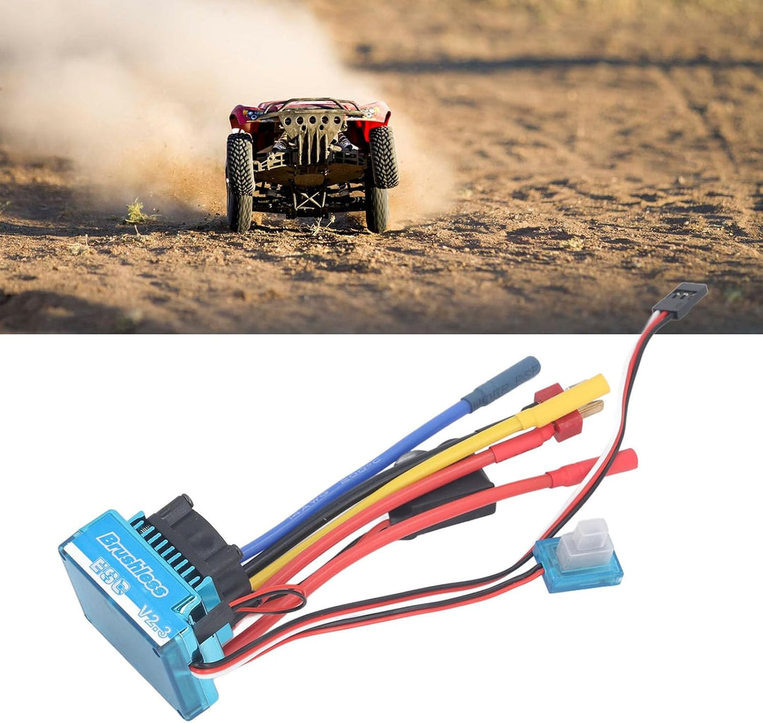 Pyhodi RC Car Brushless ESC, 80A 2-3S Easy Reset Elektronischer Geschwindigkeitsregler für 1/10 RC C