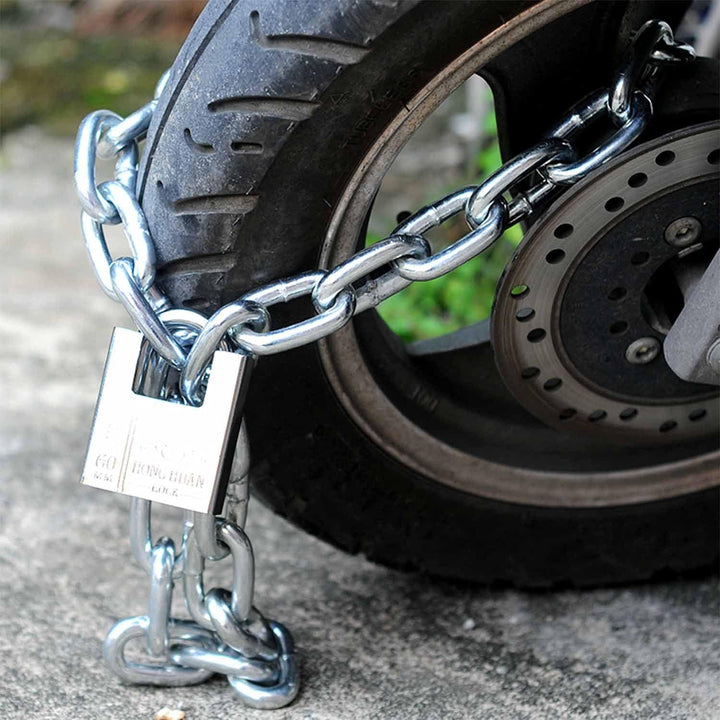 CHSEROK 80 cm Diebstahlschutz Kettenschloss, 304 Edelstahl Motorradschloss Scooter Schloss, Fahrrads