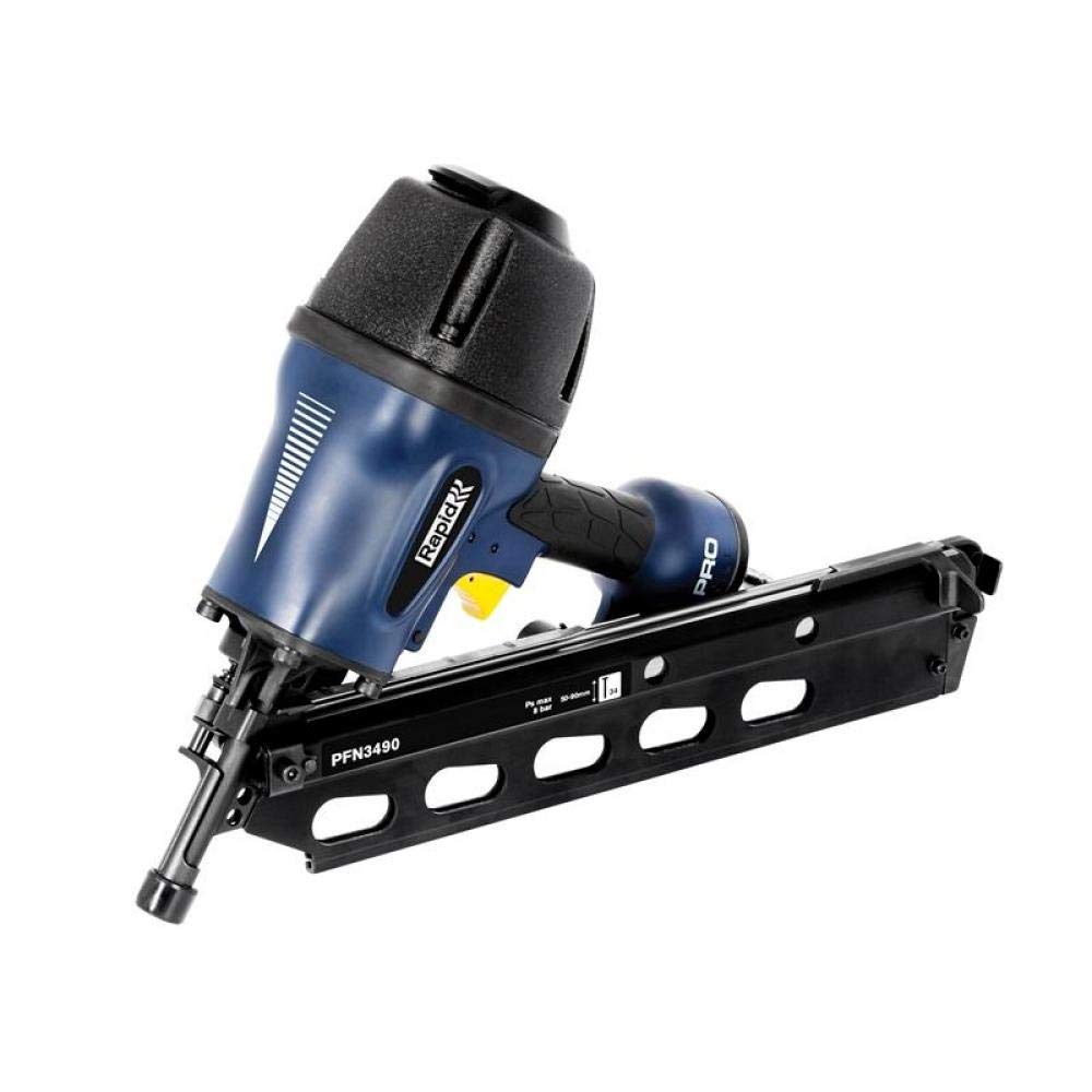 Rapid Druckluftnagler PFN3490 50-90mm, Streifennagler mit 34° Schrägmagazin für Streifennägel Typ 34
