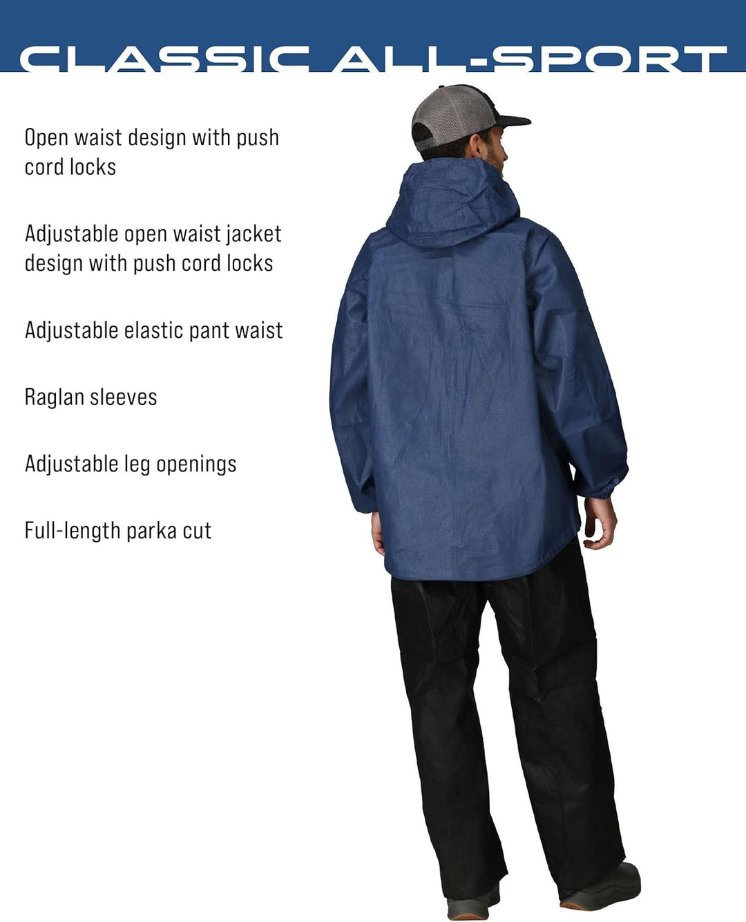Frogg Toggs Herren Classic All-Sport Waterproof Breathable Rain Suit Regenjacke L Blau, L Blau