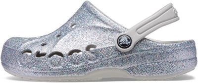 Crocs Unisex Kinder Baya Clog T Holzschuh 19/20 EU Glitter Silver, 19/20 EU Glitter Silver