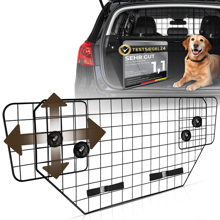 Hundegitter Auto Kofferraum | hochwertiges und stabiles Kofferraum Trenngitter | Trenngitter Kofferr
