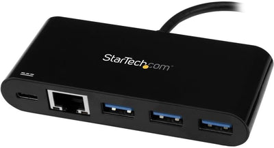 StarTech.com USB-C auf Ethernet Adapter mit 3 Port USB 3.0 Hub und Stromversorgung - USB-C GbE Adapt