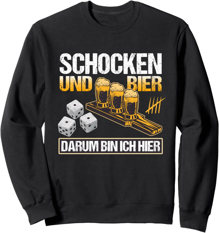 Schocken Und Bier Würfelspiel Knobel Lustiges Kneipensport Sweatshirt