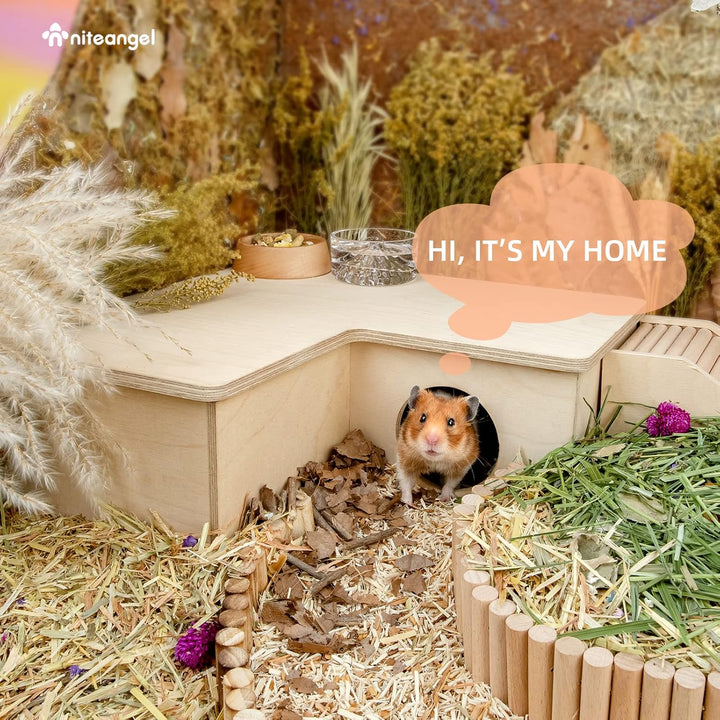 Niteangel Mehrkammer Hamsterhaus Labyrinth - Mehrzimmer-Verstecke und Tunnel-Erkundungsspielzeug für