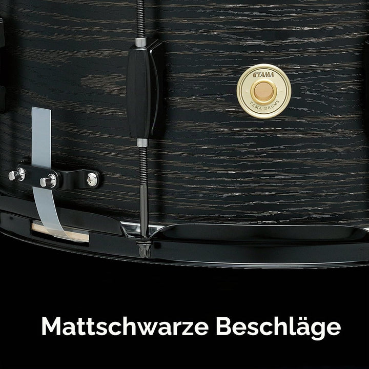 Tama WP148BK-BOW Woodwork Series - Snare Drum - 8" x 14" - Black Oak Wood
