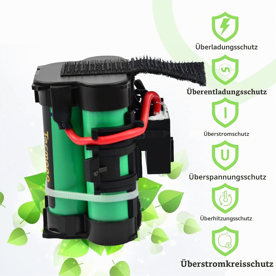 2X Tecmana 2.5Ah 18V Ersatzakku Kompatibel mit Gardena Mähroboter R38Li R40Li R45Li R50Li R70Li R75L