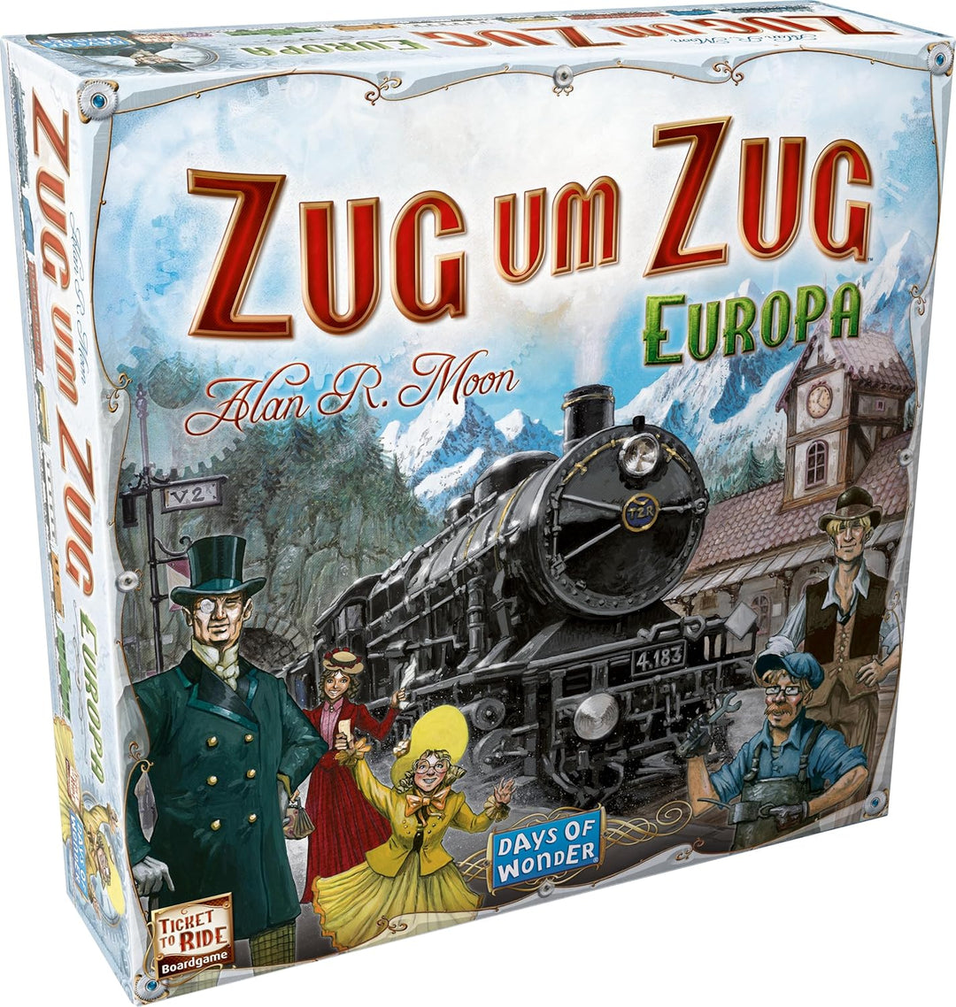 Days of Wonder | UNBOX NOW | Zug um Zug – Europa | Grundspiel | Familienspiel | Brettspiel | 2-5 Spi