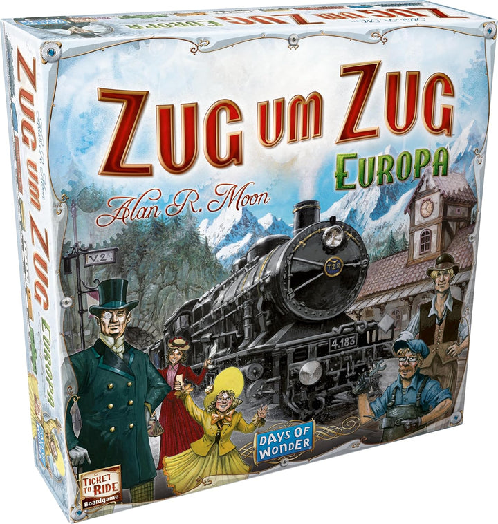 Days of Wonder | UNBOX NOW | Zug um Zug – Europa | Grundspiel | Familienspiel | Brettspiel | 2-5 Spi