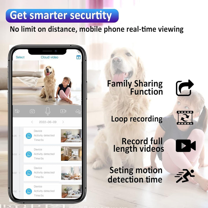 javiscam Mini Kamera, Kamera Überwachung Innen, Überwachungskamera Live Übertragung Handy APP, 100 T