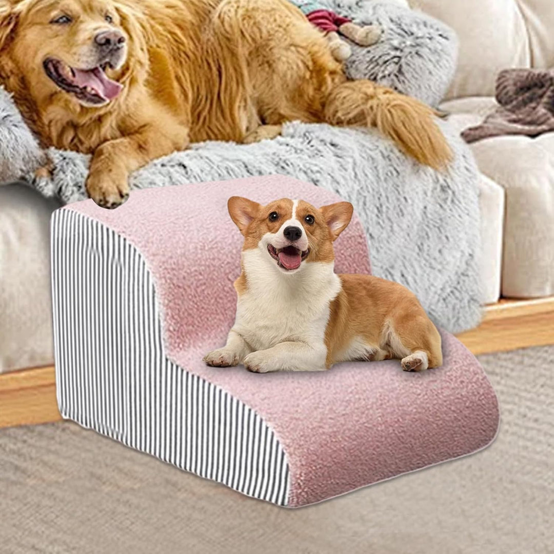 Hundetreppe - Breite Tierstufen Indoor Bett Rampe - Waschbarer Bezug rutschfeste Couch Leiter Für SU
