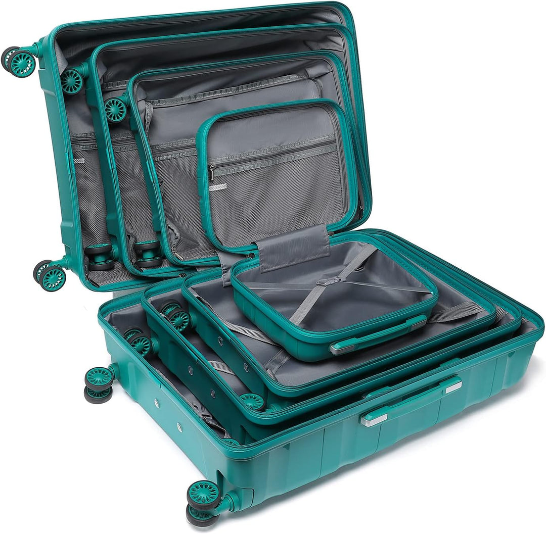 KONO Koffer Trolley Reisekoffer Gross Leicht Hartschalenkoffer mit TSA Schloss Zwillingsrollen Rollk