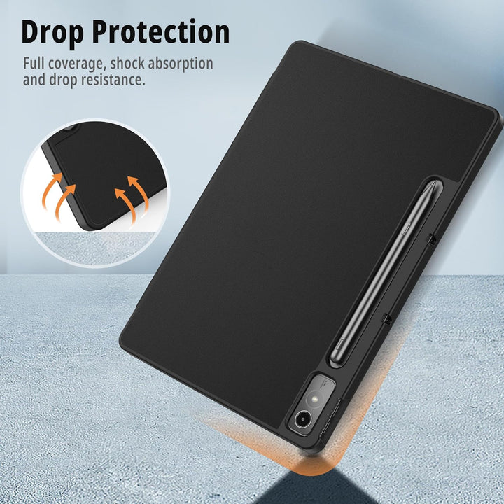 EasyAcc Hülle Kompatibel mit Lenovo Tab P12 2023 TB370FU mit Stifthalter, Ultra Dünn Case mit Standf