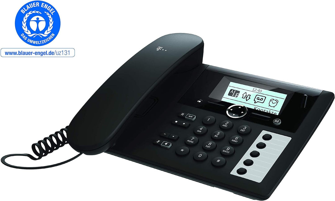 Telekom Sinus PA 207 Plus Tischtelefon und Mobilteil, schwarz Tischtelefon + Mobilteil, Tischtelefon