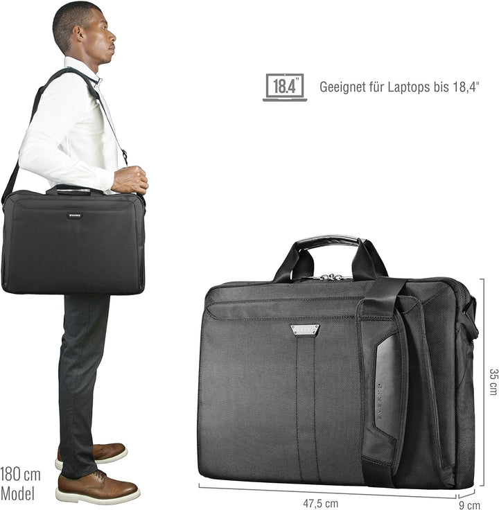Everki Lunar – Laptoptasche für Notebooks bis 18,4 Zoll (46,7 cm) mit Akten- und Zubehör-Fach, Troll