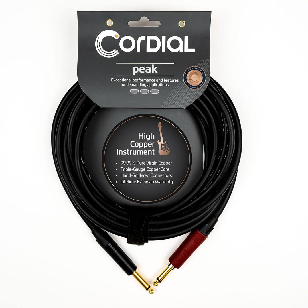 CORDIAL Kabel Gitarre jack silent 3 m Kabel INSTRUMENT Peak Silent