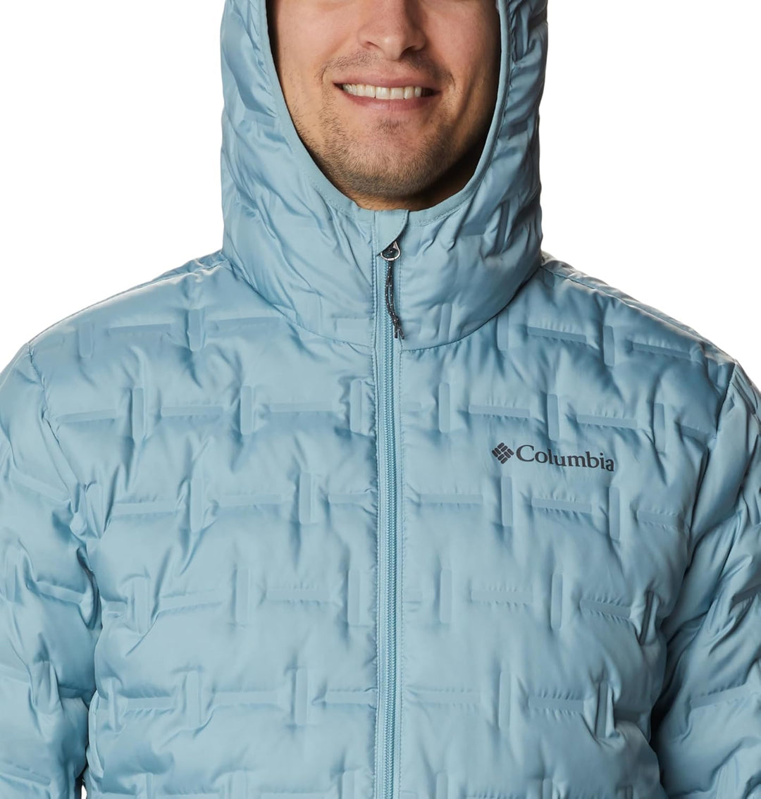Columbia Herren Delta Ridge Down Hooded Jacket Daunenjacke Mit Kapuze (1er Pack) S Stone Blue, S Sto