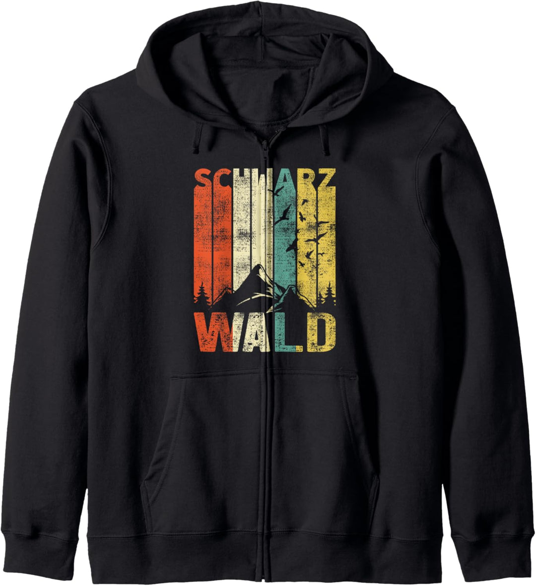 Retro Schwarzwald Wald Natur Schwaben Geschenk Kapuzenjacke