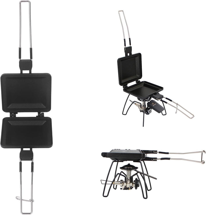 Multifunktionaler Sandwichmaker, faltbar, tragbar, antihaftbeschichtet, Frühstücksform, Presspfanne,