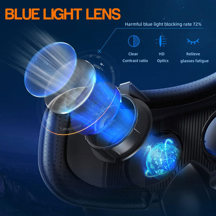 FIYAPOO VR Brille 3D Virtual Reality Brille für realistische Spiele & Filme Leicht und bequem, kompa
