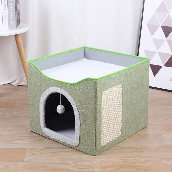 FURRYPAWS Katzenhöhle - Gemütliches Katzenhaus für drinnen und draussen, Ideal als Katzenhaus Indoor