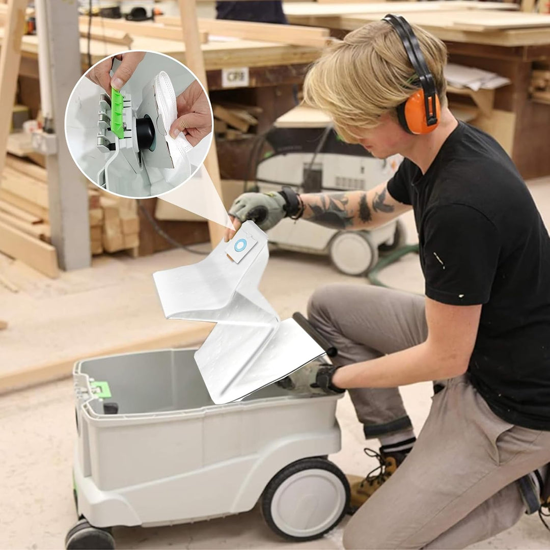 Staubbeutel für Festool SELFCLEAN CT 36/CTM 36 E/CTL 36 E CLEANTEC, 8er | 496186 CLEANTEC Serie Absa
