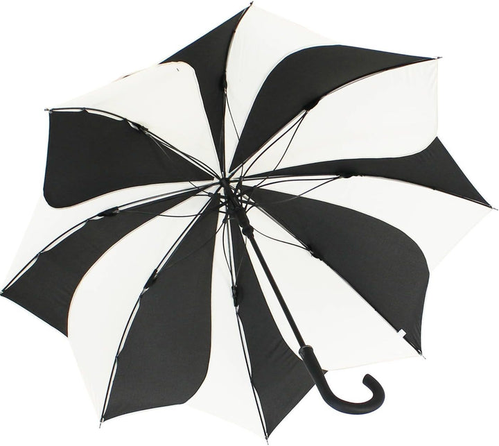 Pierre Cardin Stockschirm Damen gross stabil mit Automatik - Sunflower - schwarz-weiss, Schwarz-weis