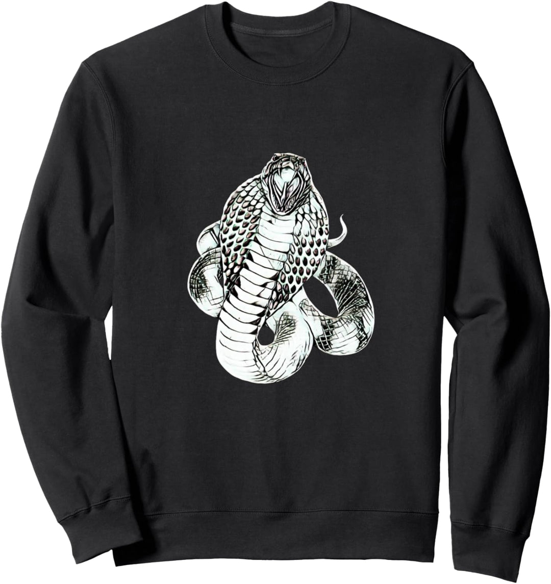 Cobra Motiv Schlange Schlangen Terrarium giftiges Reptil Sweatshirt
