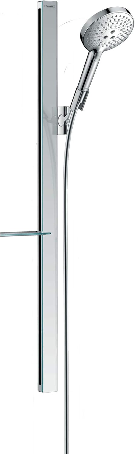 hansgrohe wassersparendes Duschsystem (Duschkopf, Schlauch, Duschstange, Raindance Select S 120 Rege