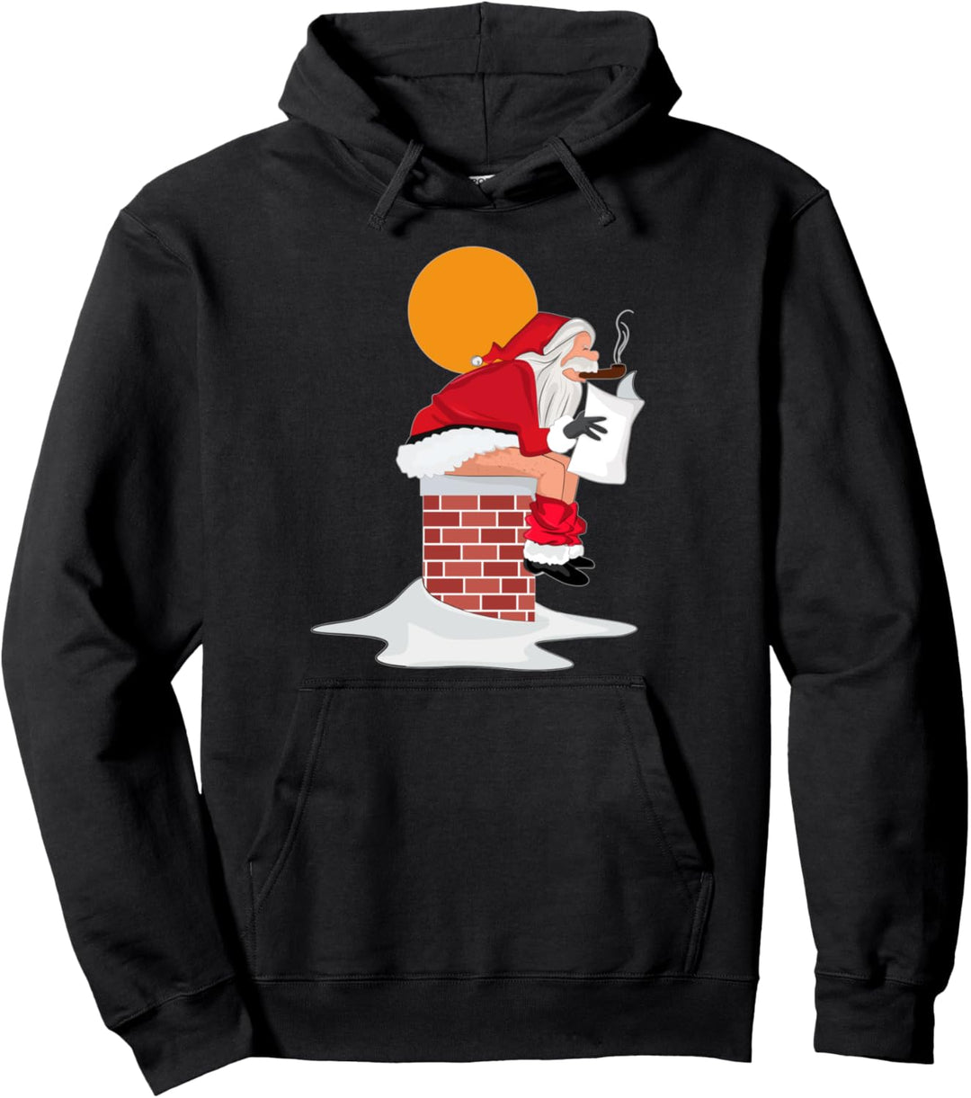 Funny Retro Christmas Bad Santa Xmas Pullover Hoodie