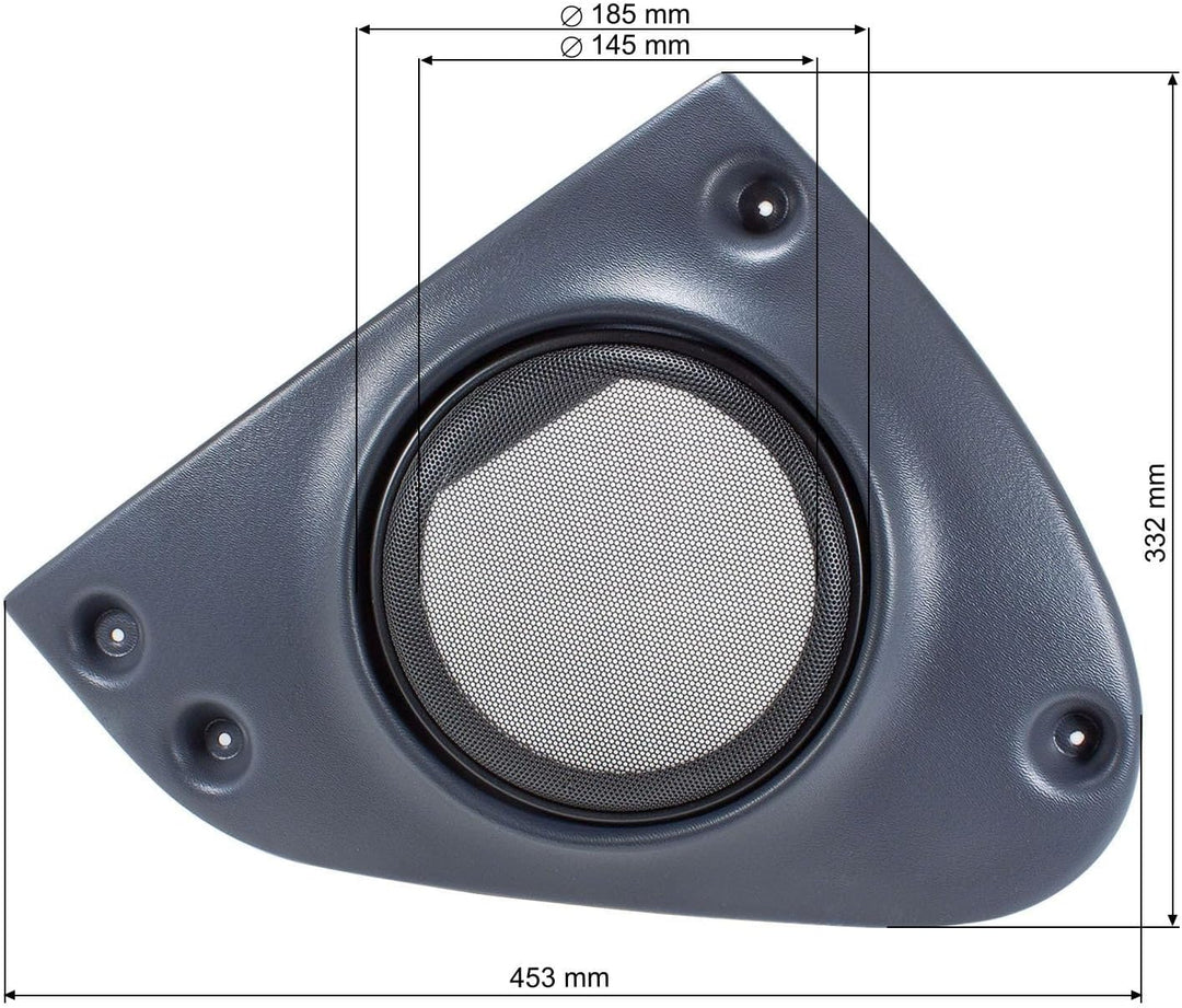 tomzz Audio 2851-000 Lautsprecherringe Adapter Doorboard kompatibel mit Smart Fortwo Typ 450 Front f