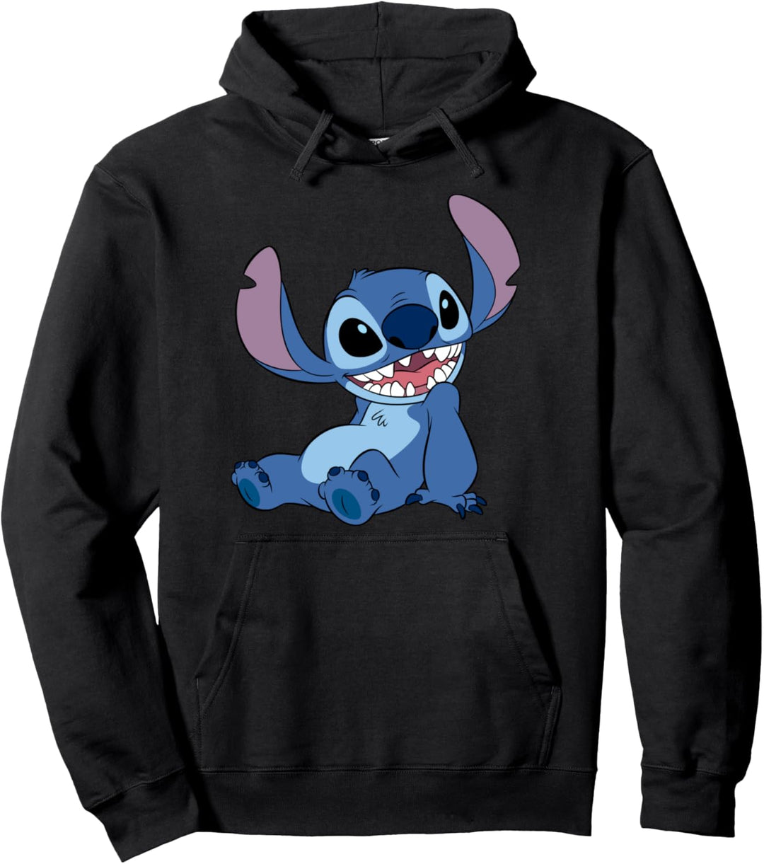 Disney Lilo & Stitch Happy Mood Good Alien Pose Logo Pullover Hoodie