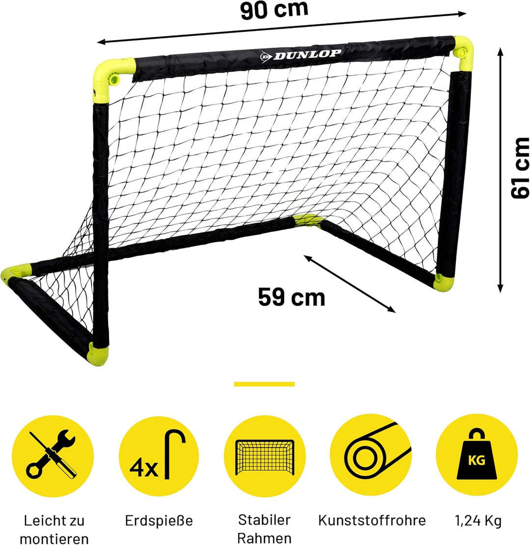 Dunlop Fussballtor - Fussballtor - Faltbares fussball Tor - Fussballtore für Garten Kinder - Fussbal