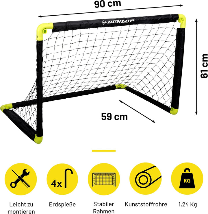 Dunlop Fussballtor - Fussballtor - Faltbares fussball Tor - Fussballtore für Garten Kinder - Fussbal