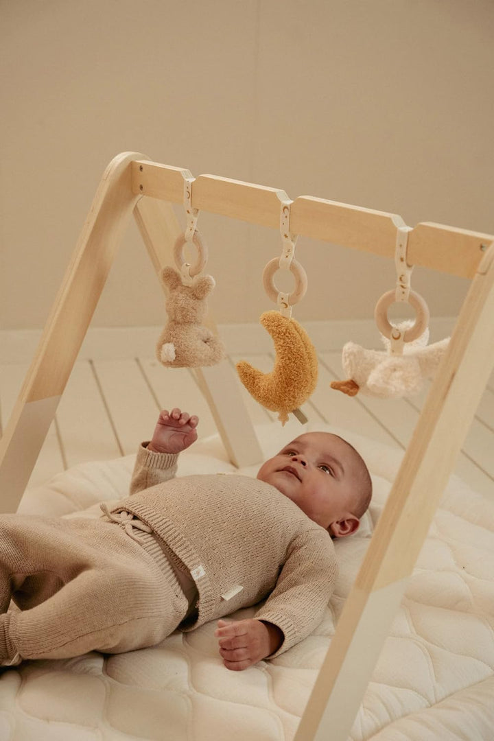 Little Dutch 8410 Holz Baby Gym Spieltrapez Spielbogen Holz inkl. Anhänger - Newborn Naturals