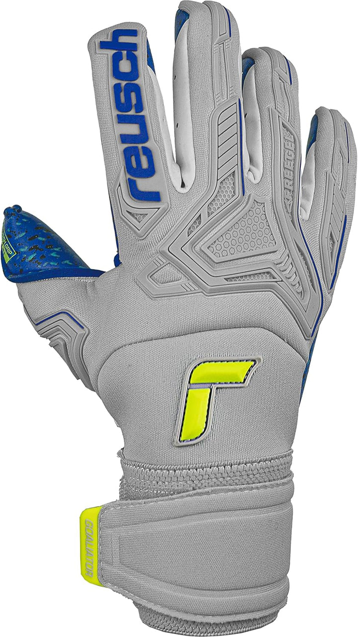 Reusch Attrakt Freegel Fusion Goaliator Torwarthandschuhe Herren 8.5 grau / gelb, 8.5 grau / gelb
