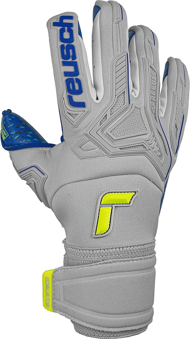 Reusch Herren Attrakt Freegel Goaliator Unisex Torwarthandschuhe mit Innennaht Schnitt und Grip Fusi
