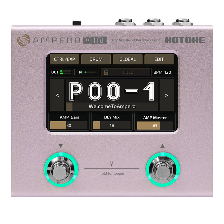 Hotone Gitarre Bass Multi-Effekte Prozessor Touchscreen Gitarre Bass Amp Modellierung IR Cabinets Si