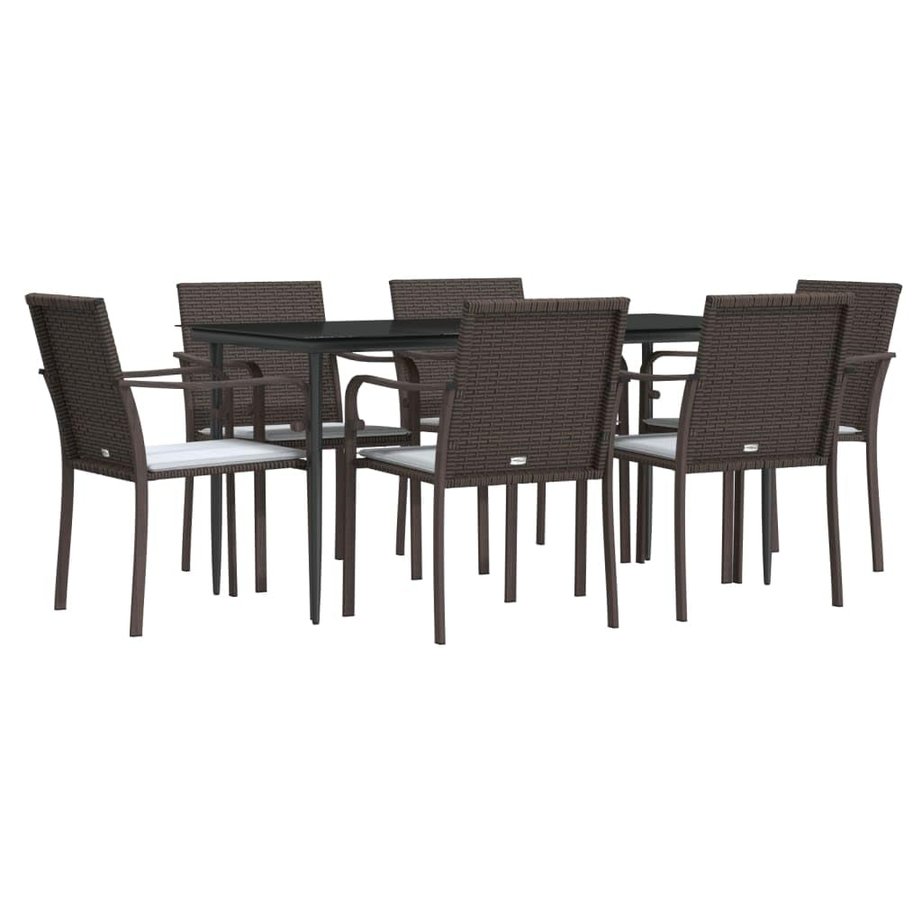 Festnight Poly Rattan Sitzgruppe Gartenmöbel Set Garten Essgruppe 6 Personen Gartenmöbel Set mit 6 G