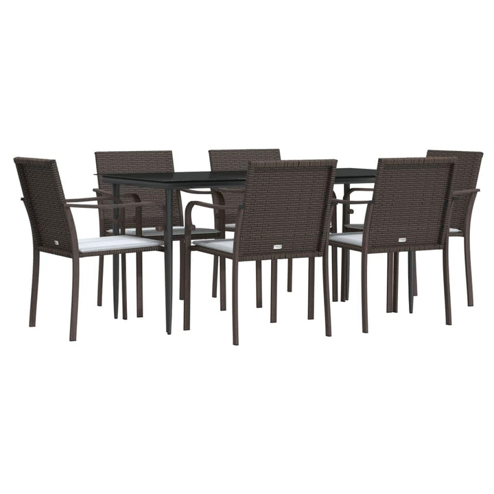 Festnight Poly Rattan Sitzgruppe Gartenmöbel Set Garten Essgruppe 6 Personen Gartenmöbel Set mit 6 G