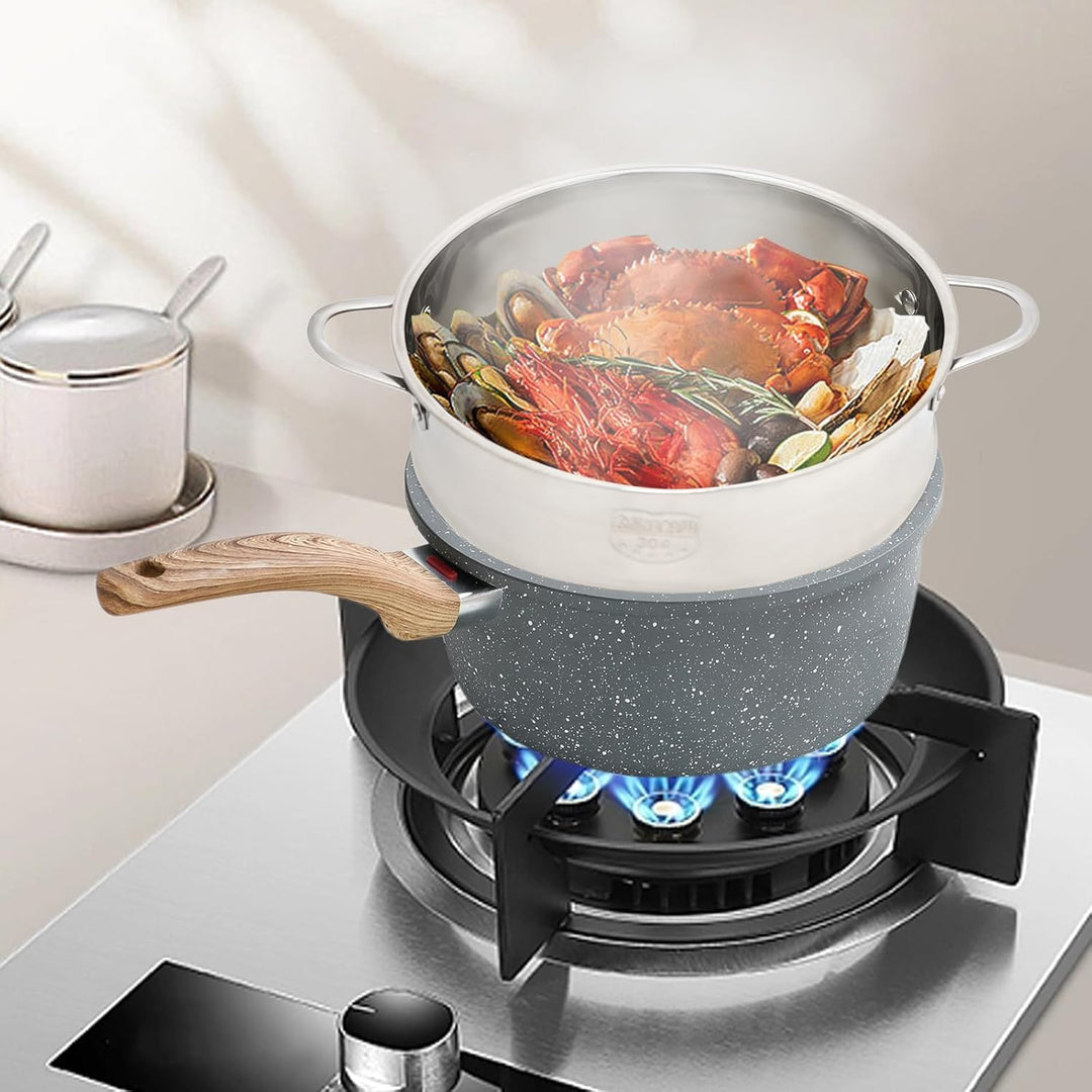 Edelstahl Dampftopf, Kartoffeldämpfer aus Edelstahl, leisch Gemüse Kochen Dampf Topf Küche Topf Damp