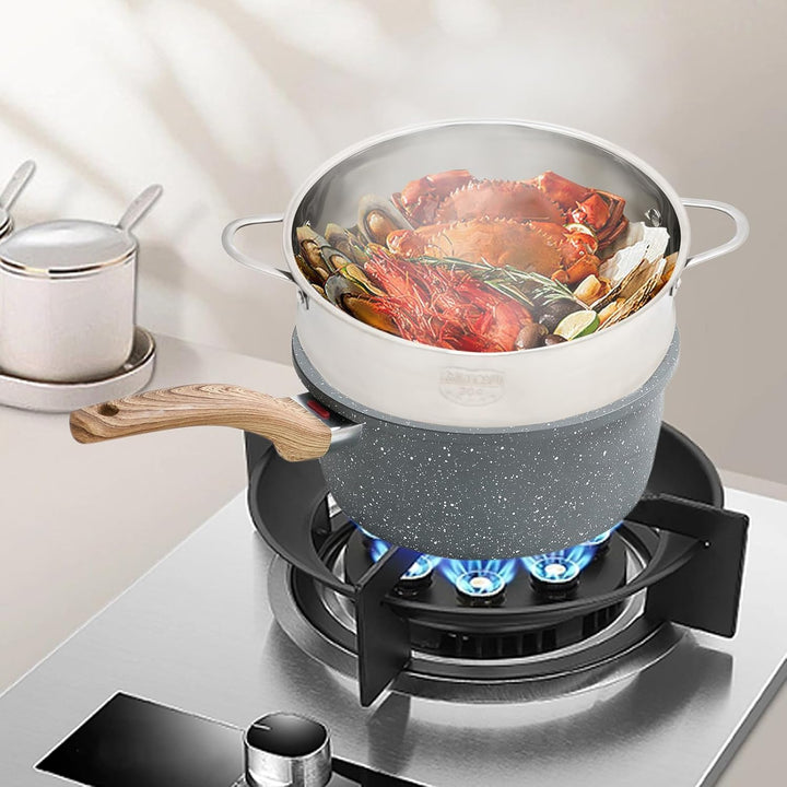 Edelstahl Dampftopf, Kartoffeldämpfer aus Edelstahl, leisch Gemüse Kochen Dampf Topf Küche Topf Damp