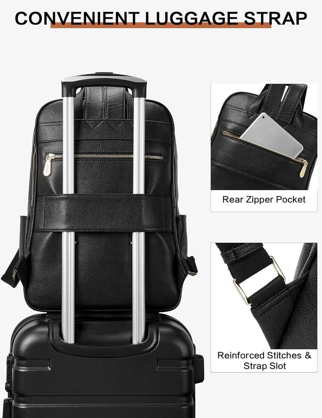 BOSTANTEN Leder Rucksack，15.6 inch Laptop Rucksäcke Casual Daypack Braun Stadtrucksack Backpack Dayp