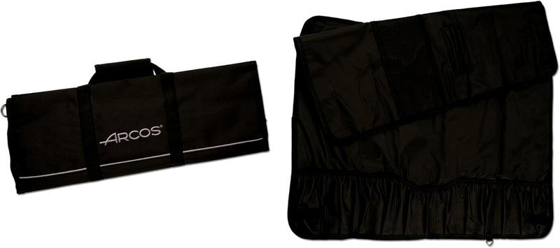 Arcos Messer Roll Bag - Messer Rolltasche zu 12 Stück - 100% Polyester 730 x 510 mm - Farbe Schwarz