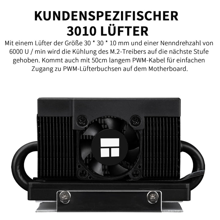 Thermalright HR10 2280 PRO Digital Black- Hochleistungs | Festplattenkörper mit 4x5mm AGHP Heatpipe,