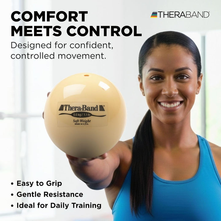 Theraband Gewichtsball für Krafttraining, Reha-Übungen, Pilates, Yoga, Muskeltraining, Workouts, Hei