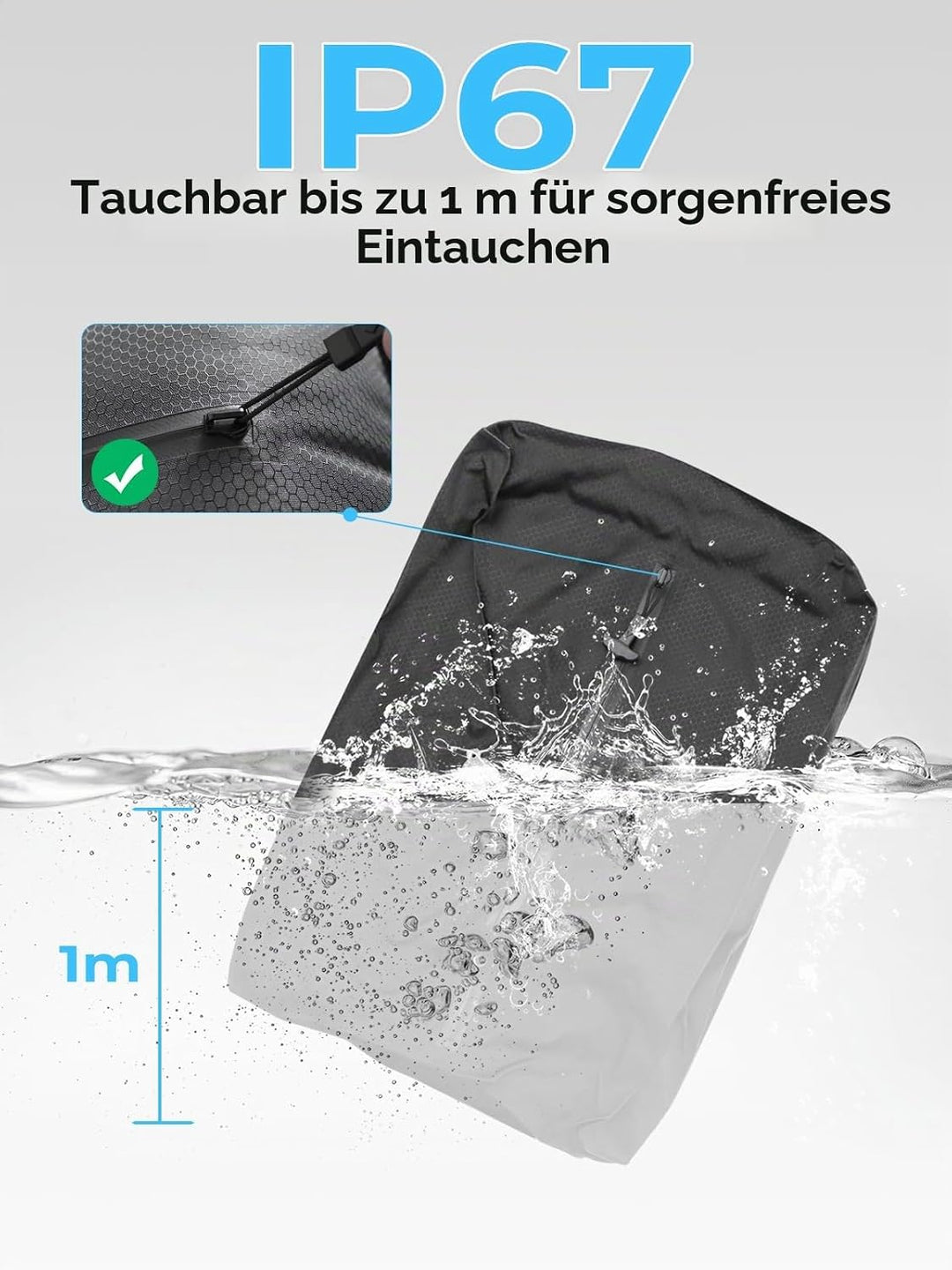 AIDONS Vakuumbeutel für Kleidung - IP67 Wiederverwendbare Vakuumtaschen für Koffer, 5kPa Pumpe für K