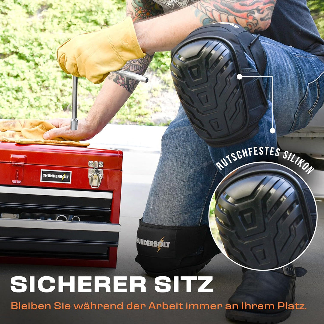 Thunderbolt® Knieschoner Professioneller Knieschützer mit komfortablem Gelkissen Knieschoner Fliesen